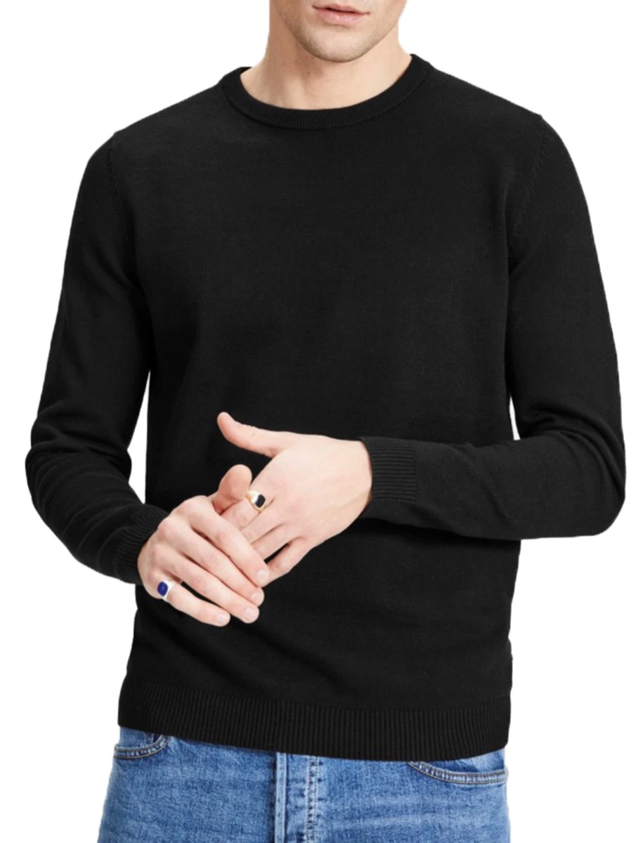 Black cotton top jumper mens