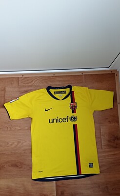 BARCELONA NIKE 2008/2010 FOOTBALL AWAY JERSEY SIZE Boys XL Youth