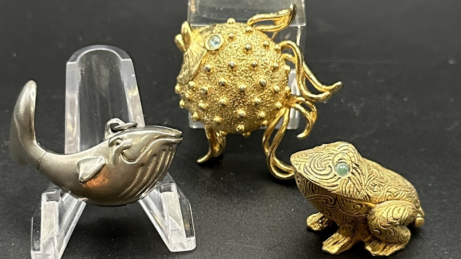 Max Factor & Fuller Brush Solid Perfume Fish Frog… - image 5