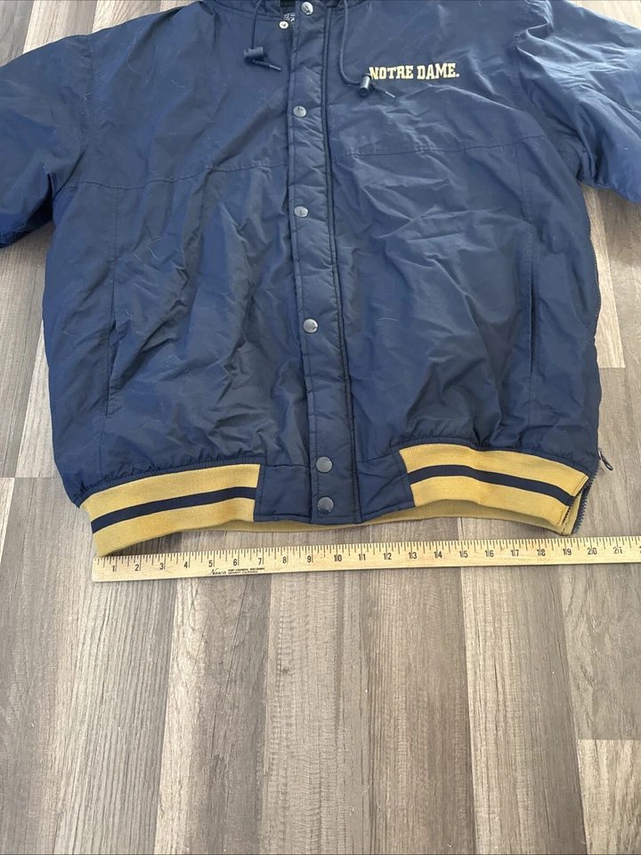 Chaqueta Abrigo Vintage Champs Sports Notre Dame Puffer Para Hombre Talla Grande Foto 2 de 4