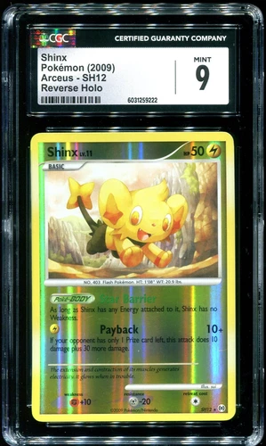 CGC 9 Shiny Shinx Reverse Holo Arceus 2009 Pokemon Card #SH12