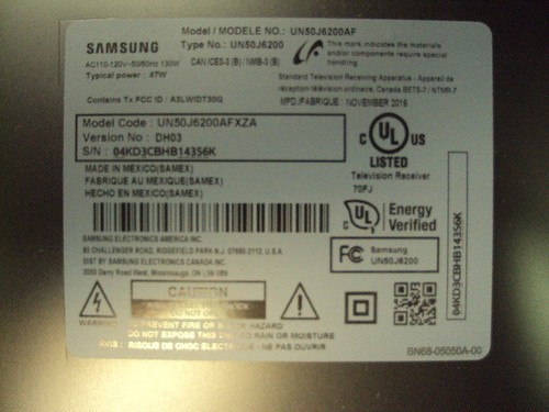 Samsung un50j6200 botón wifi-on y arnés de cable MEJOR PRECIO Probado mostrado - Imagen 4 de 6