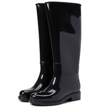Melissa Shoes Fullness Lug Sole Tall Rain Boots Black Size 6