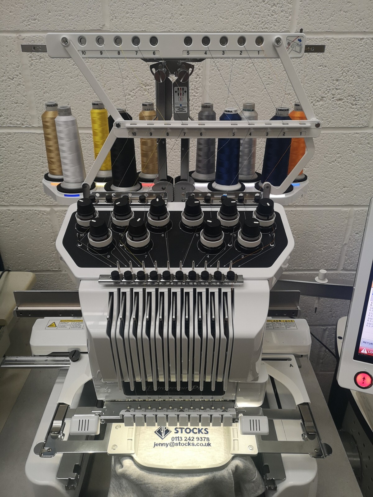 USED BROTHER PR1000 10NEEDLE EMBROIDERY MACHINE eBay