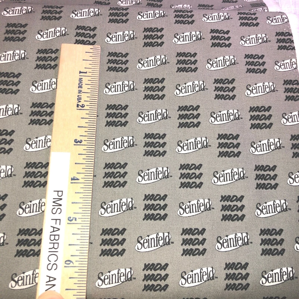 Tela Camelot Seinfeld 100% algodón por yarda Yada Yada en gris plata Foto 4 de 4