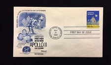APOLLO 11 POSTMARKED 1981 FIRST DAY COVER BLUE  KSC VERSION