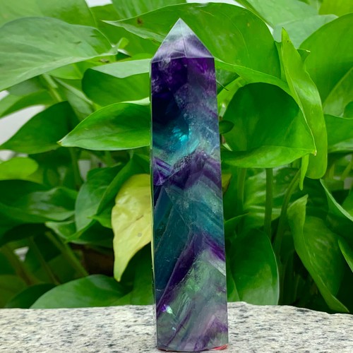 100G Natural colour Fluorite Crystal obelisk crystal wand healing stan - Picture 5 of 15