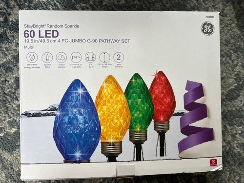 GE StayBright zufällig funkelnd 4-Marker LED Glühbirne Weihnachten Weg Marker