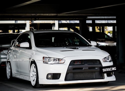 Fits Mitsubishi Lancer Evolution 08-15 Front Bumper Grille Black Surround Strip - Bild 3 von 20