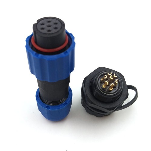 SD13 7pin Panel Mount Connector Plug Socket, Waterproof Connector Male Female - Picture 2 of 9