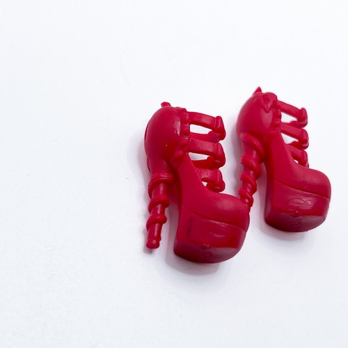 Basic Apple White Ever After High Doll Shoes Red Heels (Read) - Picture 3 of 4
