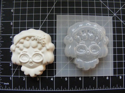 Mrs. Claus Mold, Bath Bomb Mold, Soap Mold, Chocolate Mold, Craft Mold - Picture 5 of 7