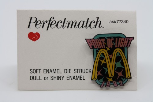 McDonalds Point Of Light Golden Arches Anstecknadel 1992 Vintage Manufakturmuster - Bild 2 von 7