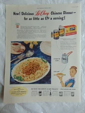 1948 La Choy Chinese Dinner 17 cents a Serving!  print ad