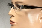 Semi Rimless IYOKO INYAKE IY 283 Matte Black & Glossy Green-Brown Glasses Frames