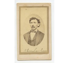 CDV PORTRAIT MAN FLEM SANHAM? FROM FAIRMONT, W. VA, BY COCHRAN, GRAPHIC BACK
