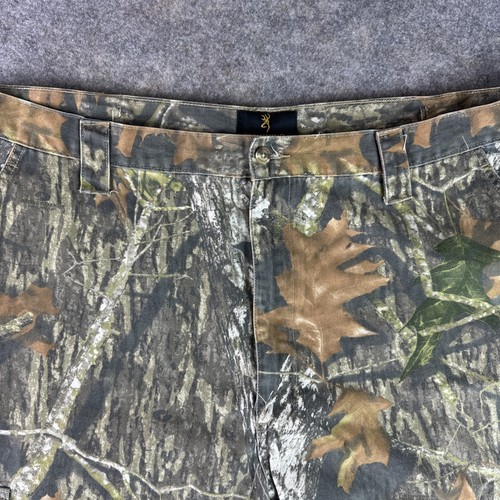 Browning Mossy Oak Break Up Camo Pants Cargo Men’s Size 2XL Belted EUC - Picture 2 of 19