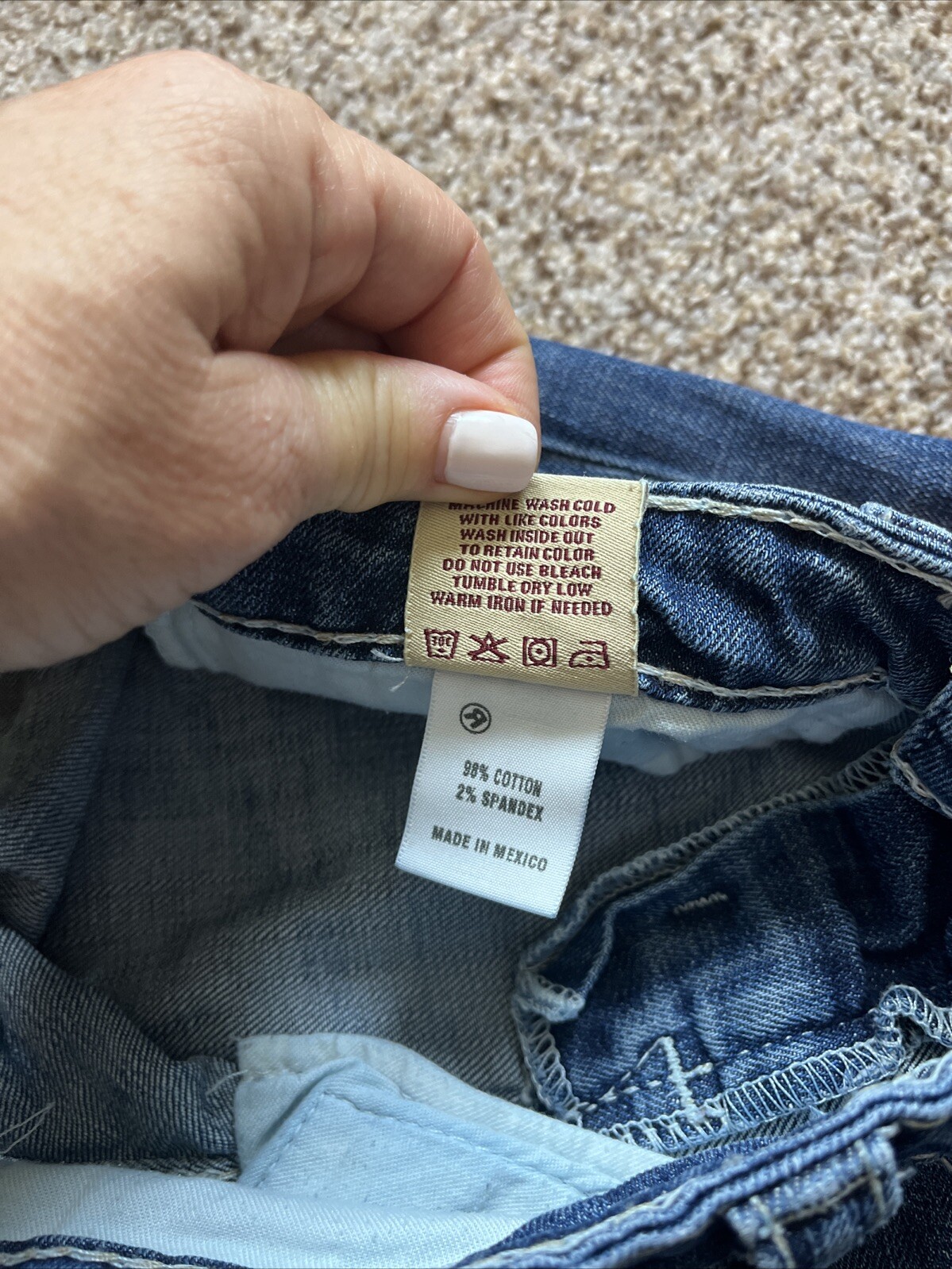 Big Star Liv Jeans Womens 26R (meas 28x31) Blue Bootcut Distressed Denim - View 6