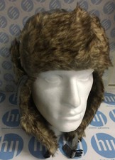 Gray Unisex Mens Womens Winter Warm Fur Lined Waterproof Russian Trapper Hat