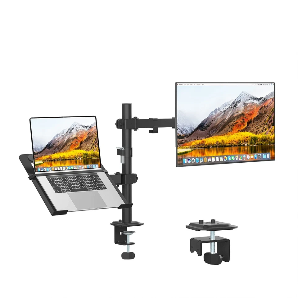 24" HDMI Monitor with LAPTOP Desk Clamp Stand Cheap FHD LED LCD Screen - Image 2 of 4