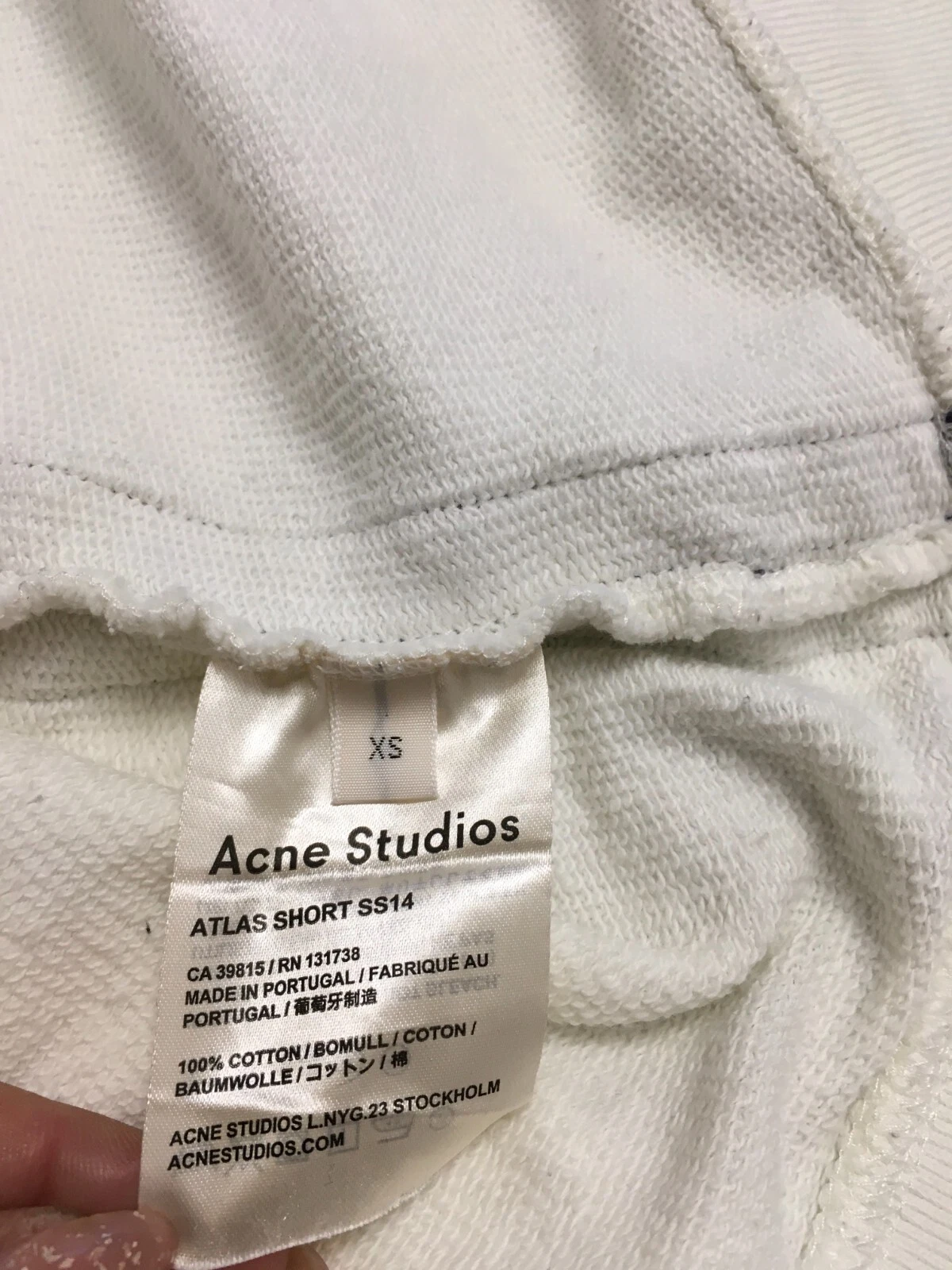 Acne Studios Atlas tunica corta SS14 cotone bianco XS
