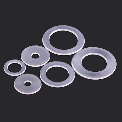 #ad #ad M3 M20 Clear Soft Flat Washers Nylon Plastic Insulation Thin Thick Rubber Gasket $25.69