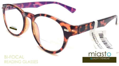 NWT$39.99 MIASTO PREPPY ~BIFOCAL~ RETRO NERD ROUND READER READING GLASSES - Picture 21 of 71