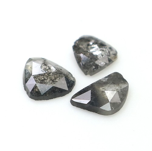 0.90 Ct Natural Loose Slice Shape Diamond 4.90 MM Salt And Pepper Diamond LQ1471 - Picture 5 of 8