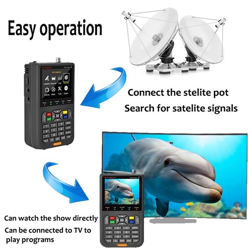 GTMEDIA V8 Finder2 HD FTA Satellite DVB-S2/S2X Sat Signal Finder Meter 3.5" LCD - Picture 9 of 21