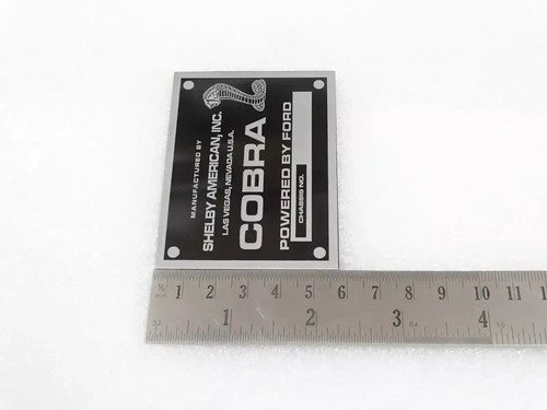 DATA PLATE FITS TO VINATEG FORD COBRA CARROLL SHELBY MODEL #V210-7 - Picture 6 of 6
