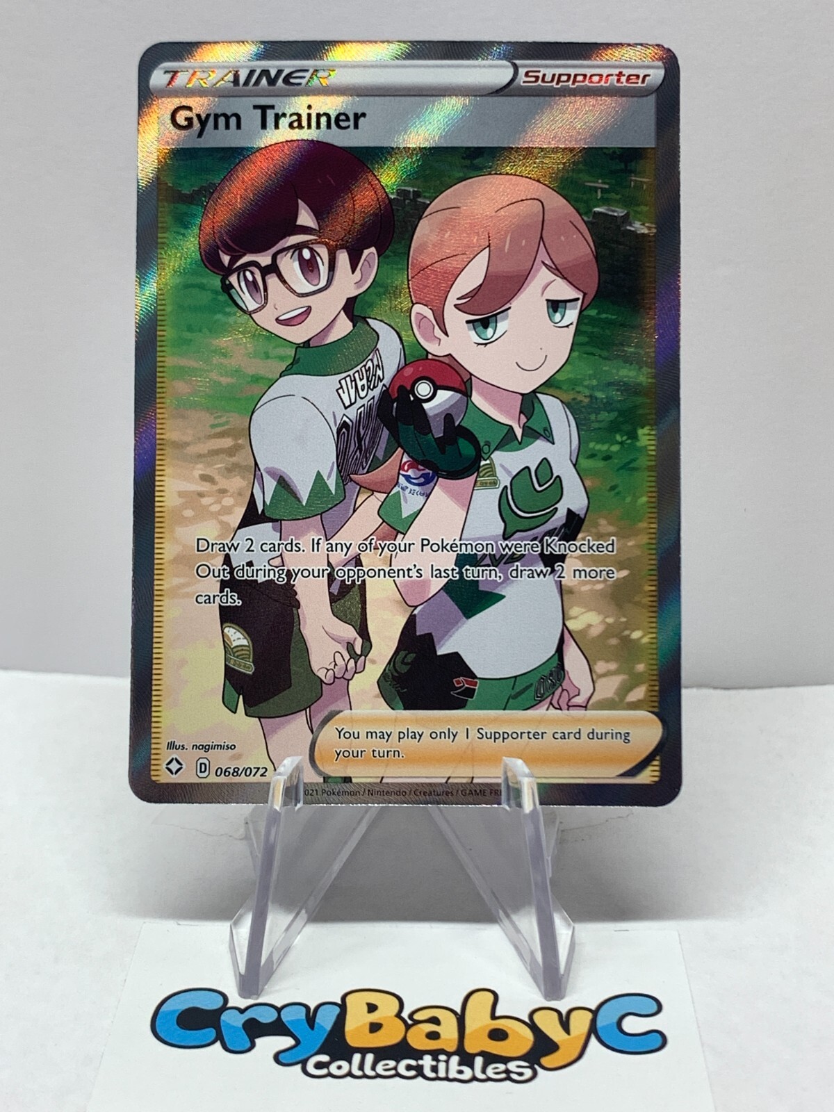 Pokemon Gym Trainer 068/072 Shining Fates FULL ART TRAINER