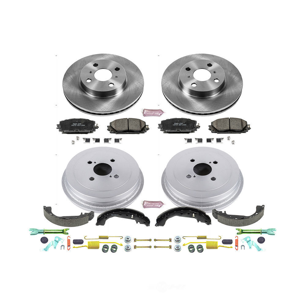 Disc Brake Pad and Rotor / Drum Brake Shoe and Drum Kit fits 07-14 ...