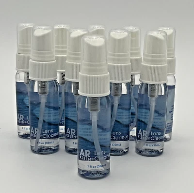 Lot of 10 - AR KLEEN Lens Cleaner 1 oz Bottles Eyeglasses Optical Spray - NEW