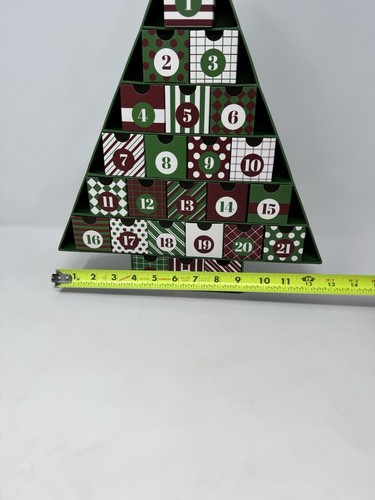 christmas tree advent calendar cardboard with individual boxes NEW holiday HTF - Picture 7 of 10