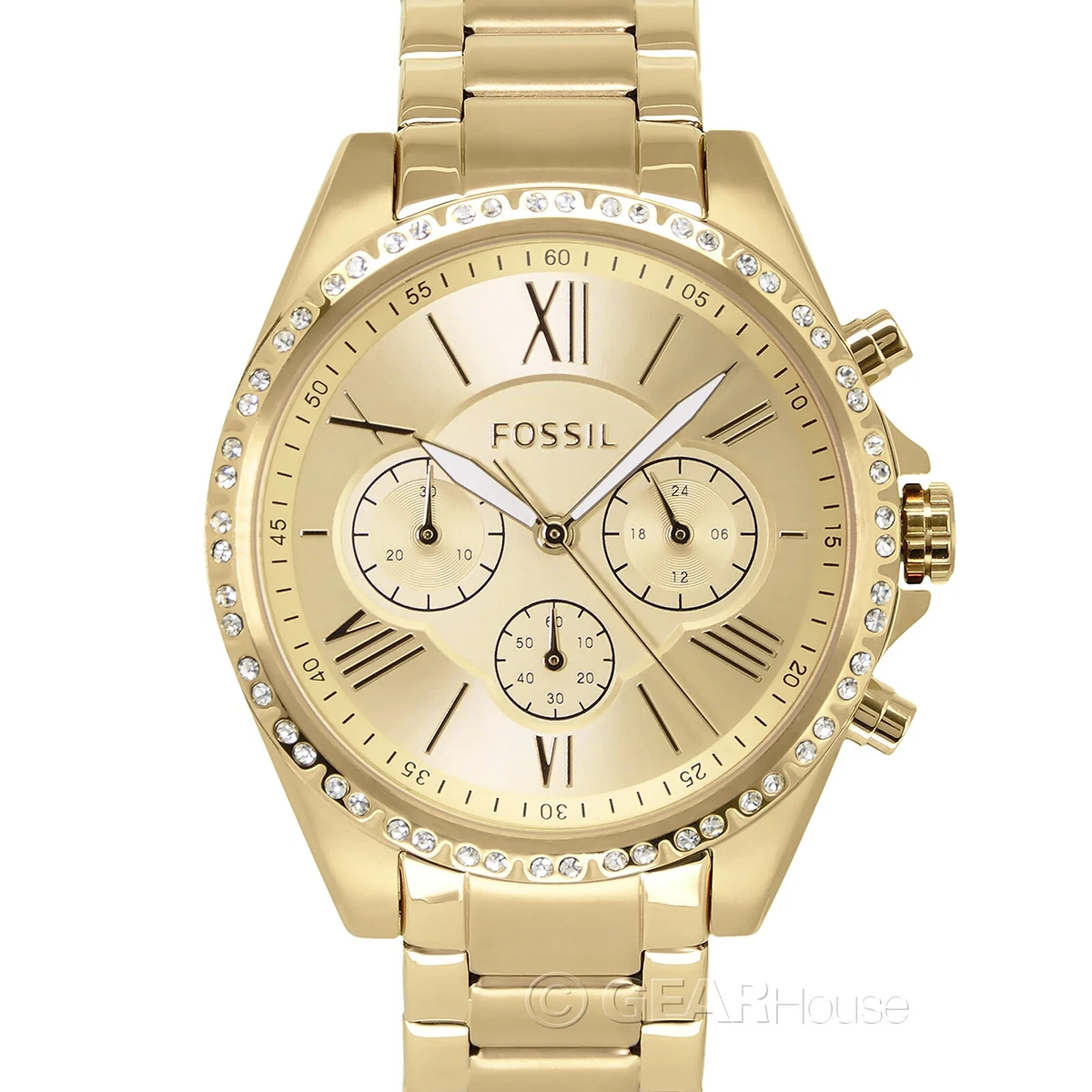 All gold fossil clearance watch