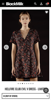 Blackmilk HELLFIRE CLUB EVIL V DRESS Stranger Things Size Medium M NWT |  eBay
