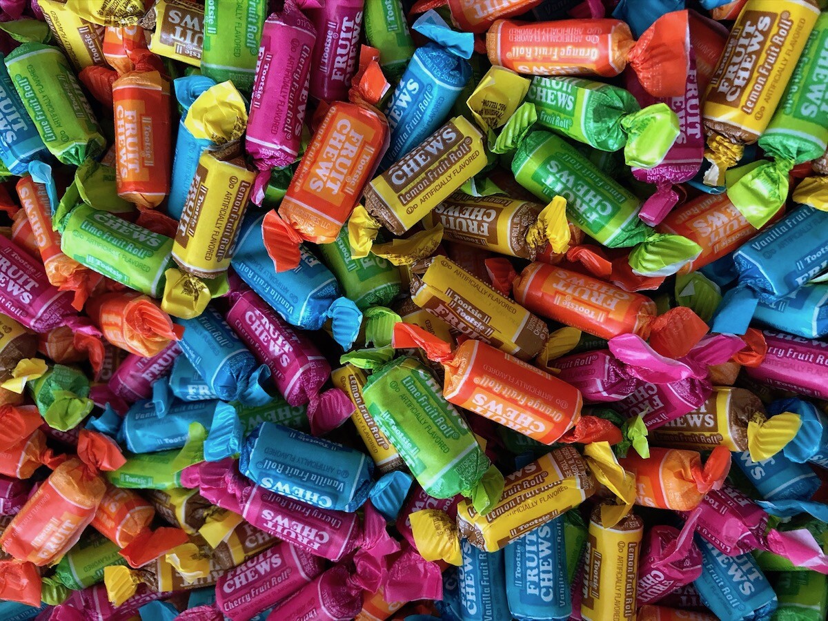 Tootsie Roll FRUIT CHEWS Candy 4 pounds lbs cherry lime lemon orange vanilla NEW