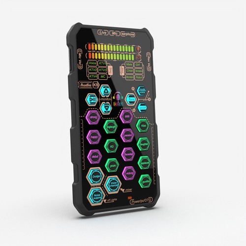 K9 Handheld Live Sound Card Sound Board Set With Voice Change For Podacstin CEL - Zdjęcie 11 z 12