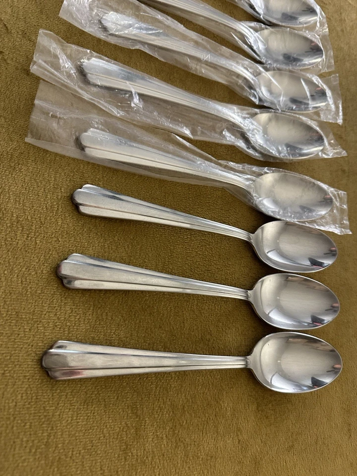(8) Cucharas de sopa Hampton Silversmiths CENTRAL de acero inoxidable 18/10 brillante lugar/ovaladas Foto 4 de 4