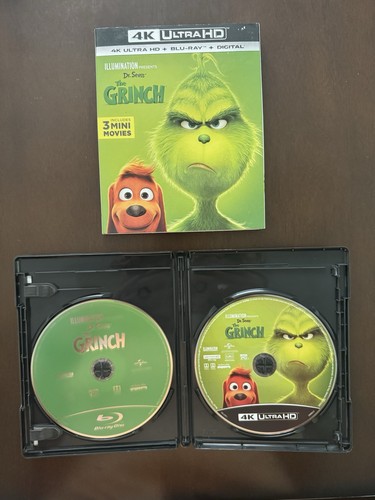 Dr. Seuss' The Grinch (4K Ultra HD + Blu-Ray) w/Slipcover - Benedict Cumberbatch - Picture 2 of 3