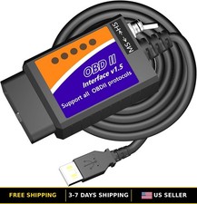 USB OBD2 Cable Diagnostic Tool for ELM327 Code Reading and Scanning