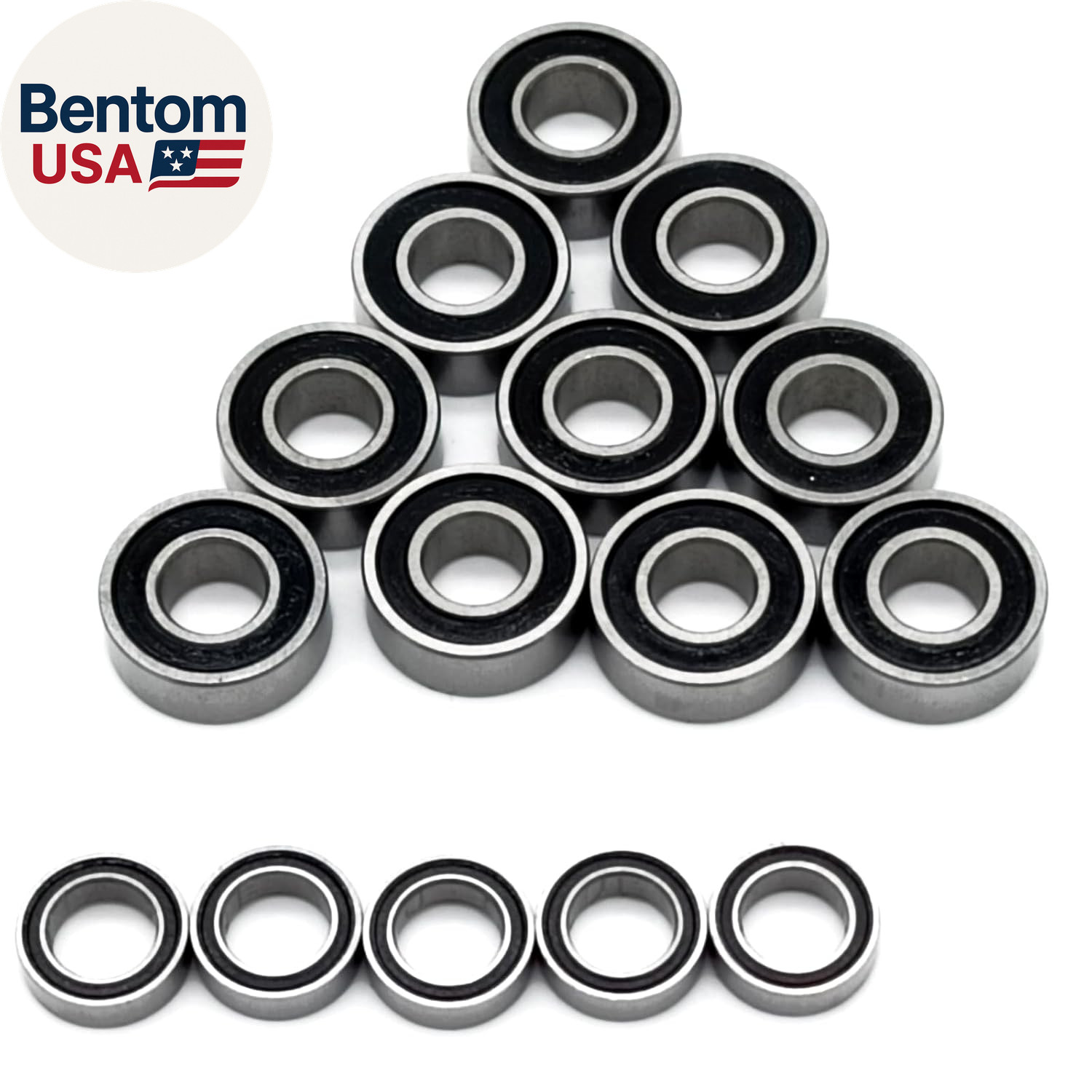 15Pcs Rubber Sealed RC Ball Bearings Kit 5X8X2.5Mm 5X11X4Mm Compatible with Tami