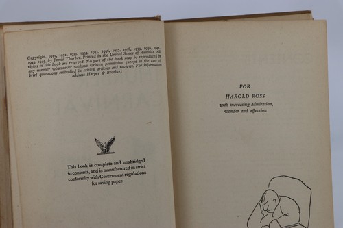 The Thurber Carnival 1945 by James Thurber, Hardcover Book Humor Illustrated - Picture 9 of 9