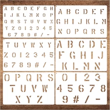 1/2 Inch 3/4 Inch 1 Inch Military Letter and Number Stencil Reusable Small Pa...