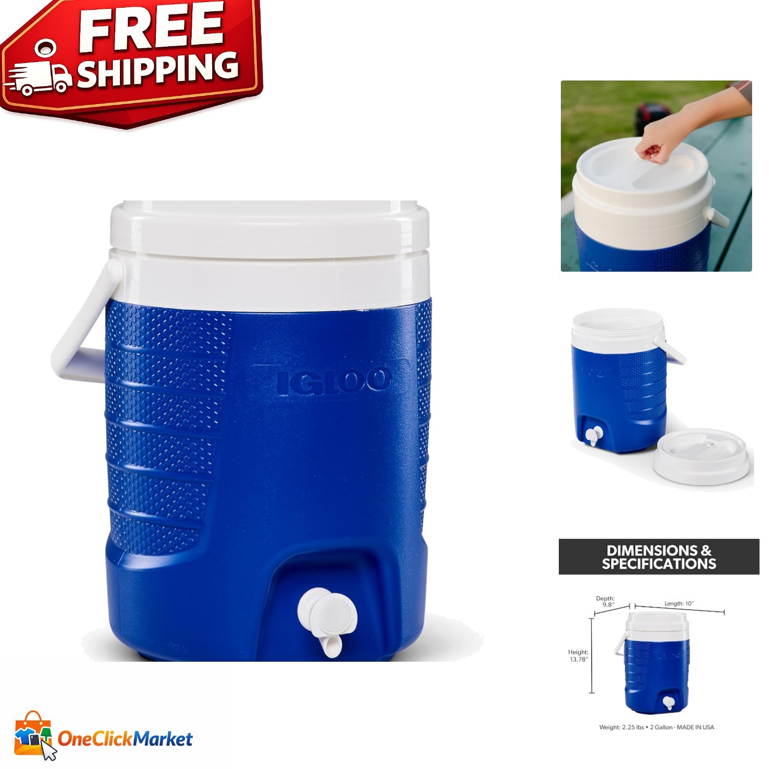 With Swing-up Handle - Majestic Blue