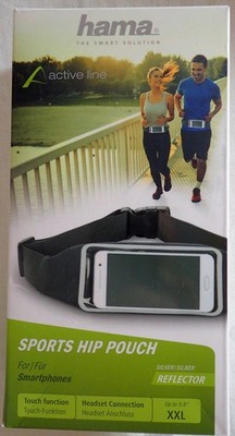 HAMA Running Sport-Hüfttasche für Smartphones ~ Universal ~ Schwarz ~ Neuwertig