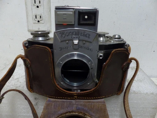 Ihagee Dresden Exakta VX 35mm Camera Body and Original Leather Case ~ UNTESTED