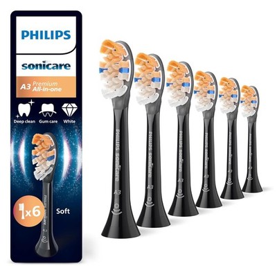 Philips Sonicare A3 Premium All-in-One, Original Ersatzbürstenköpfe, Schwarz