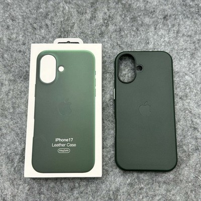 For iPhone 17 (6.3'') Original  Leather Case Magnetic Phone Case Magsafe Cover