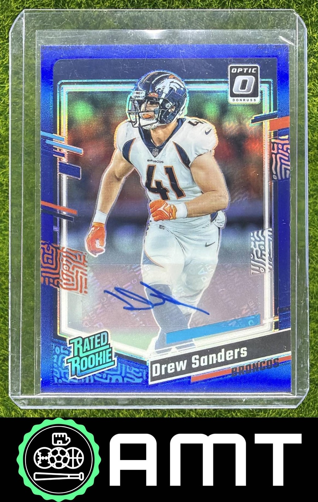 Drew Sanders Panini Donruss Optic #230 Autograph-Blue